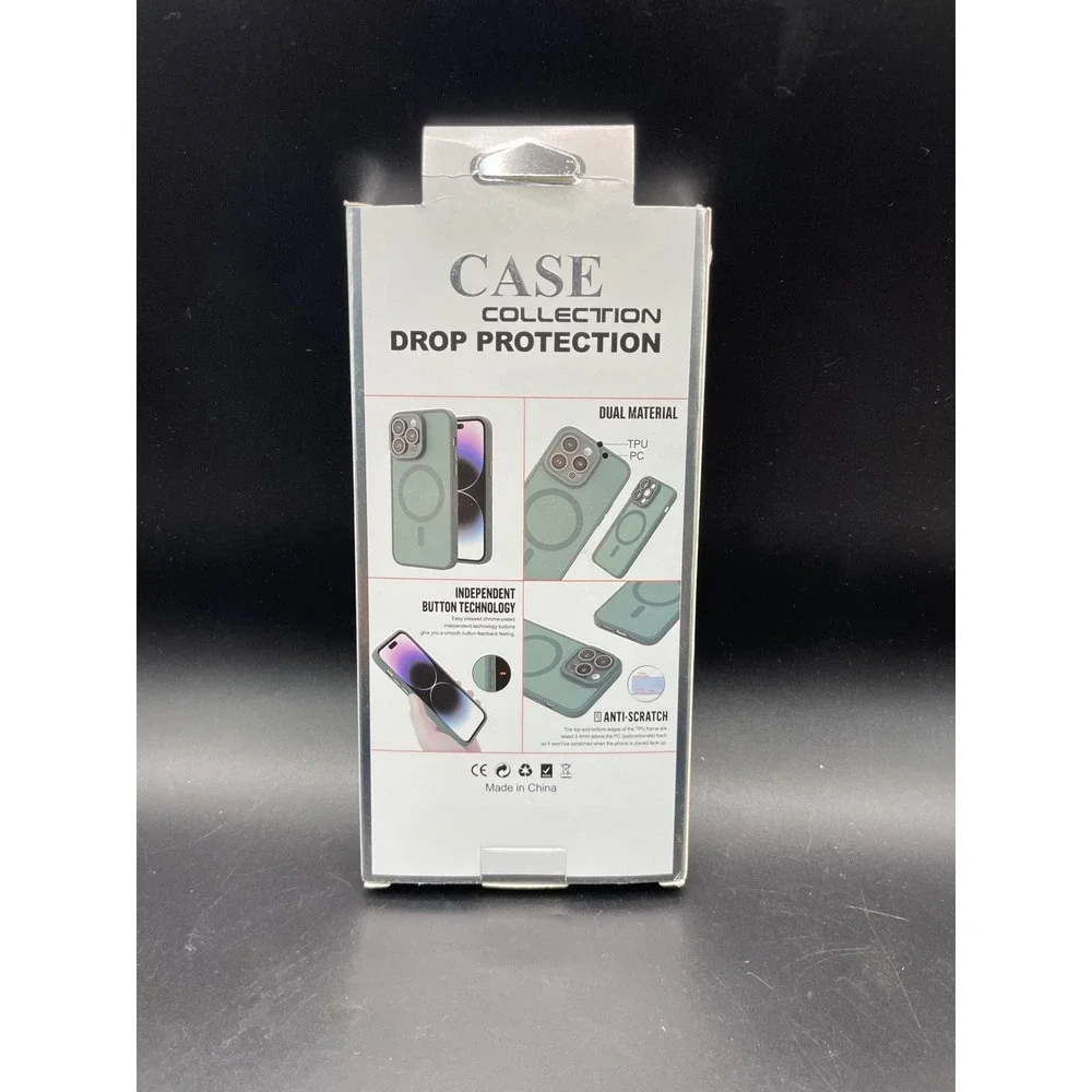 Case Collection iPhone 14 Case Green Military Grade Drop Protection TPU PC Cover